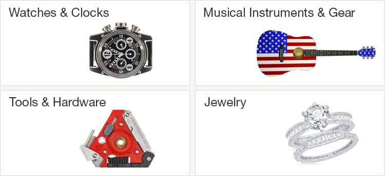 Shop Watches, Tools, Musical Instruments and Jewelry